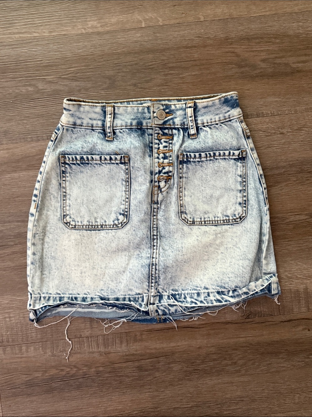 Washed Jean Skirt